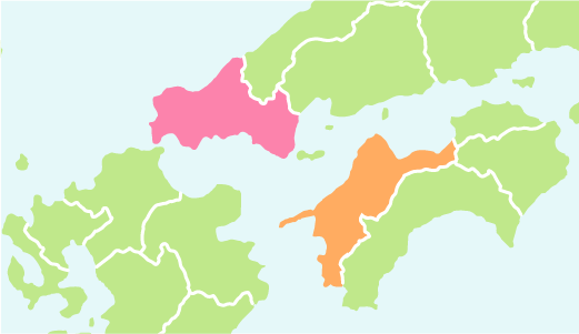 サービス提供エリア（愛媛県・山口県）